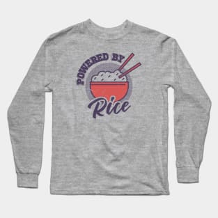 Powered By Rice Asian Food Lover, Japanese Cuisine Long Sleeve T-Shirt